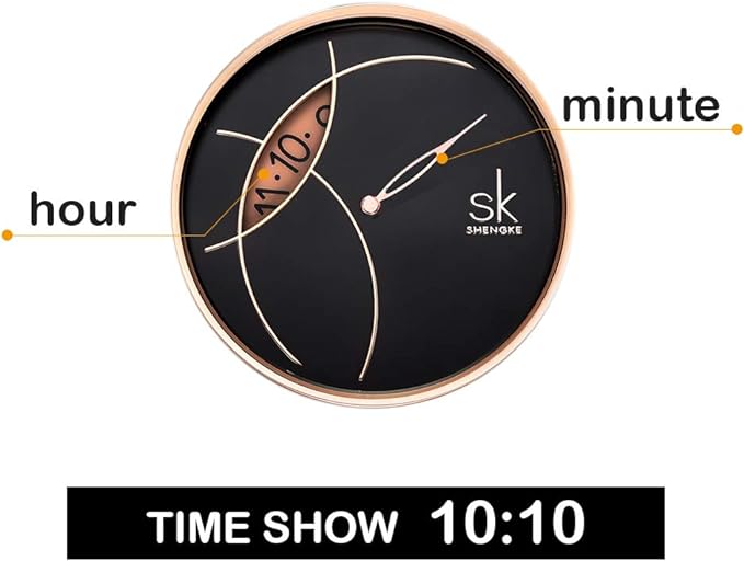 SK Simple Watches for Women Stainless Steel Band K0091 ­Black - 3alababak