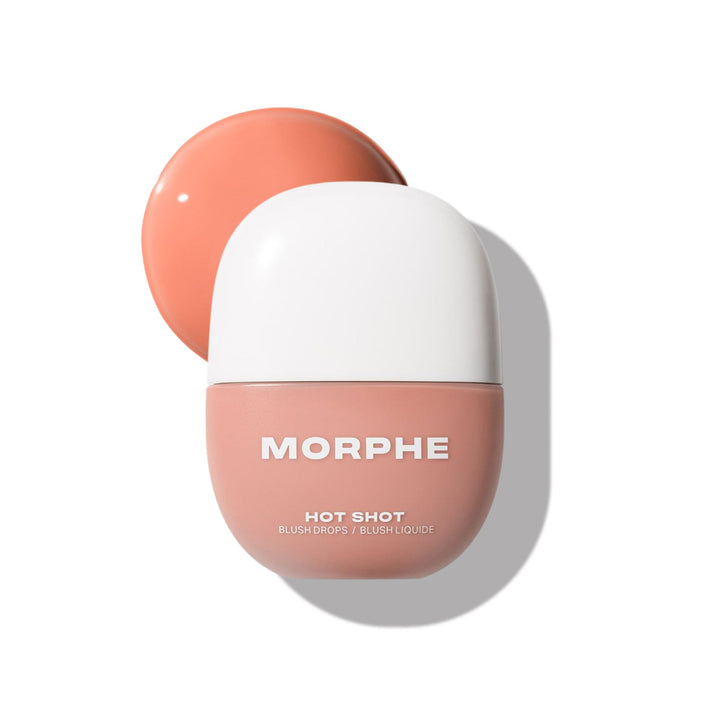 Morphe Hot Shot Blush Drops - Hydrating, Buildable Liquid Blush for Cheeks with Niacinamide and Antioxidants- Buildable, Waterweight Formula for a Natural Finish (0.5 Fl Oz)