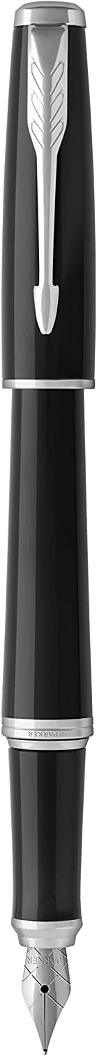 Parker Urban Fountain Pen, London Cab Black, Medium Nib with Blue Ink Refill (1931604),Black Cab - 3alababak