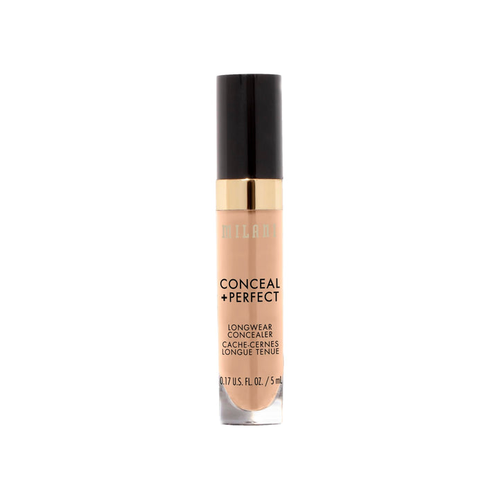 Milani Conceal + Perfect Longwear Concealer Full Coverage Infused with Hyaluronic Acid &amp; Vitamin E, Cover Dark Circles, Blemishes &amp; Skin Imperfections for Long-Lasting Wear