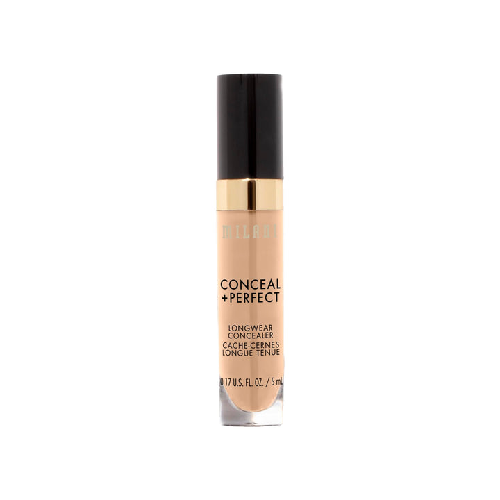 Milani Conceal + Perfect Longwear Concealer Full Coverage Infused with Hyaluronic Acid &amp; Vitamin E, Cover Dark Circles, Blemishes &amp; Skin Imperfections for Long-Lasting Wear