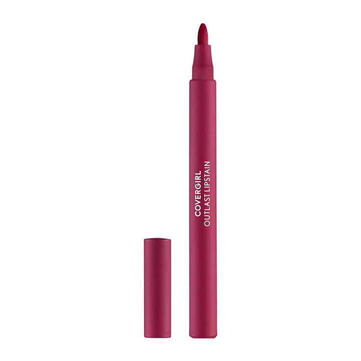 Covergirl Outlast Lipstain, Smooth Application, Precise Pen-Like Tip, Transfer-Proof, Satin Stained Finish, Vegan Formula, 0.06oz