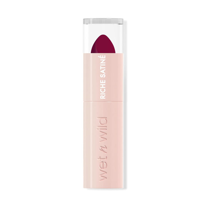 wet n wild Mega Last Rich Satin Lip Color, Rich Creamy Color with Satin Finish, Infused with Vitamin E &amp; Moisturizing Argan Oil, Lightweight, Silky-Smooth, Vegan &amp; Cruelty-Free