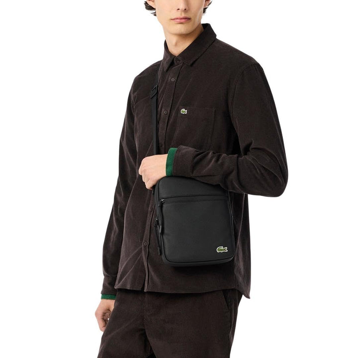 Lacoste Medium LCST Zippered Petit Piqué Crossover Bag
