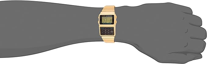 Casio DATABANK Japanese Quartz Watch with Stainless Steel Strap, Gold, 22 (Model: DBC611G-1VT)