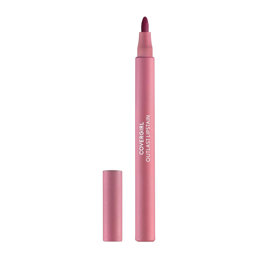 Covergirl Outlast Lipstain, Smooth Application, Precise Pen-Like Tip, Transfer-Proof, Satin Stained Finish, Vegan Formula, 0.06oz