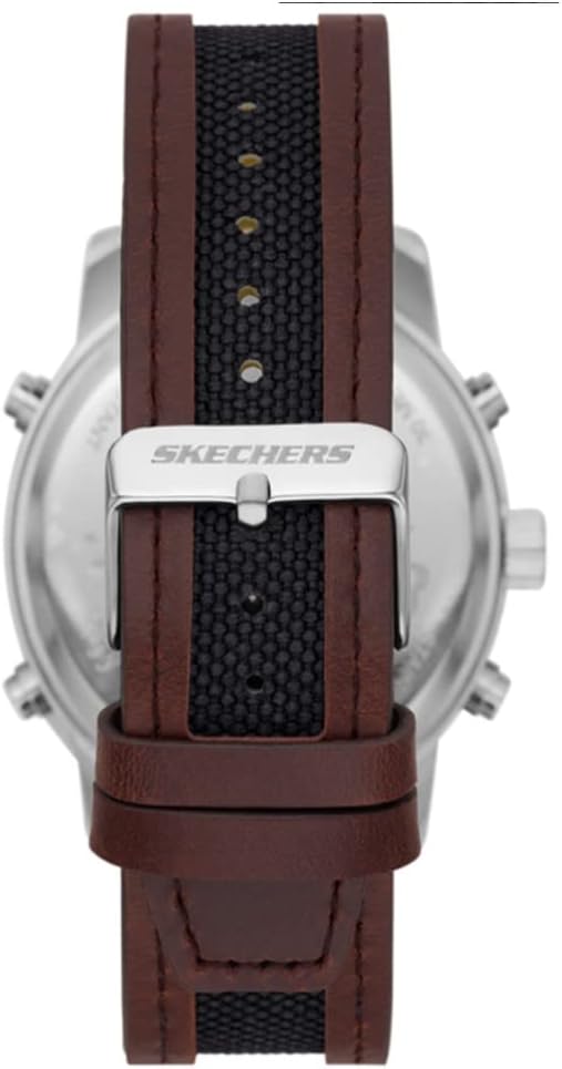 Skechers SR5183 Analog-Digital Watch for Men -  Crestmoore Silver/Brown