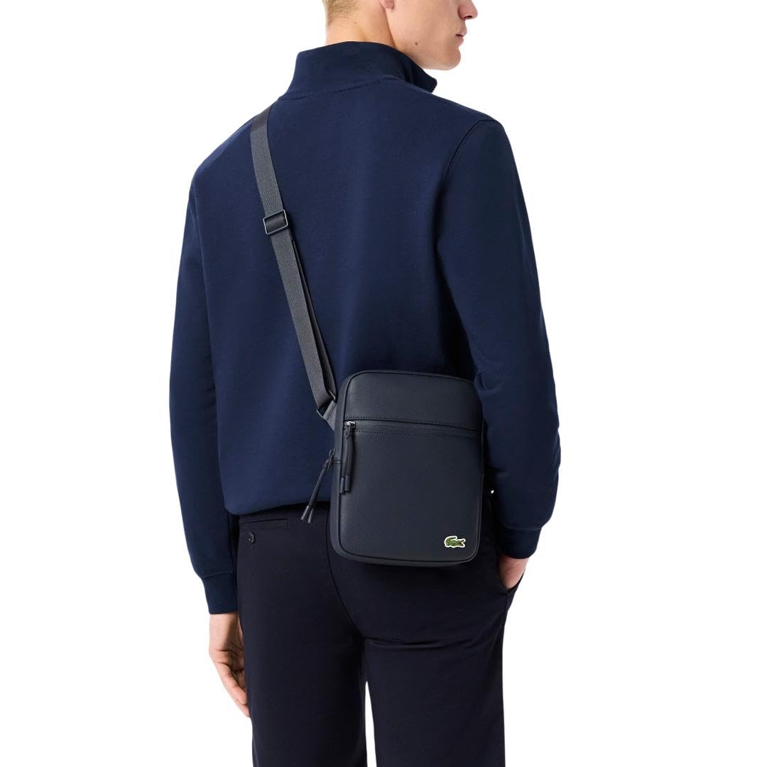 Lacoste Medium LCST Zippered Petit Piqué Crossover Bag