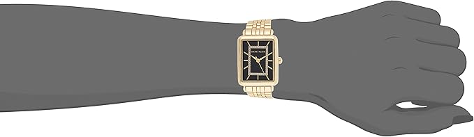 Anne Klein AK/3761SVTT Women's Glitter Accented Bracelet Watch - Gold/Black