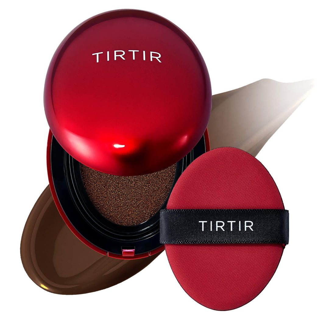 TIRTIR Mask Fit Red Cushion Foundation | Full coverage, Weightless, Skin fit, Satin Glow Finish, Korean Makeup, beauty, Tattoo cover up, Buildable 0.63 Fl Oz