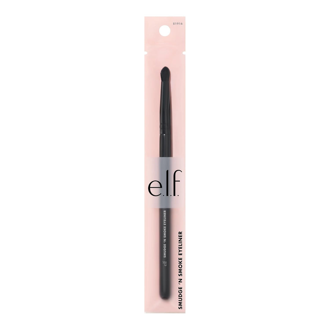 e.l.f. Smudge 'N Smoke Eyeliner Brush, Multi-Use Eyeshadow & Eyeliner Brush For Creating A Perfect Smoky Eye, Vegan & Cruelty-Free