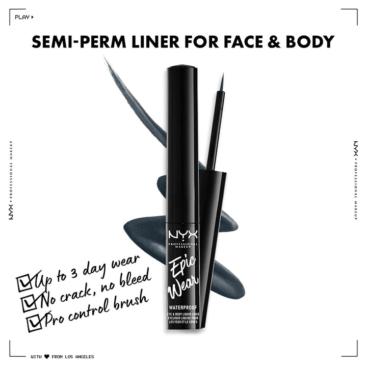 NYX PROFESSIONAL MAKEUP Epic Wear Liquid Liner, Long-Lasting Waterproof Eyeliner