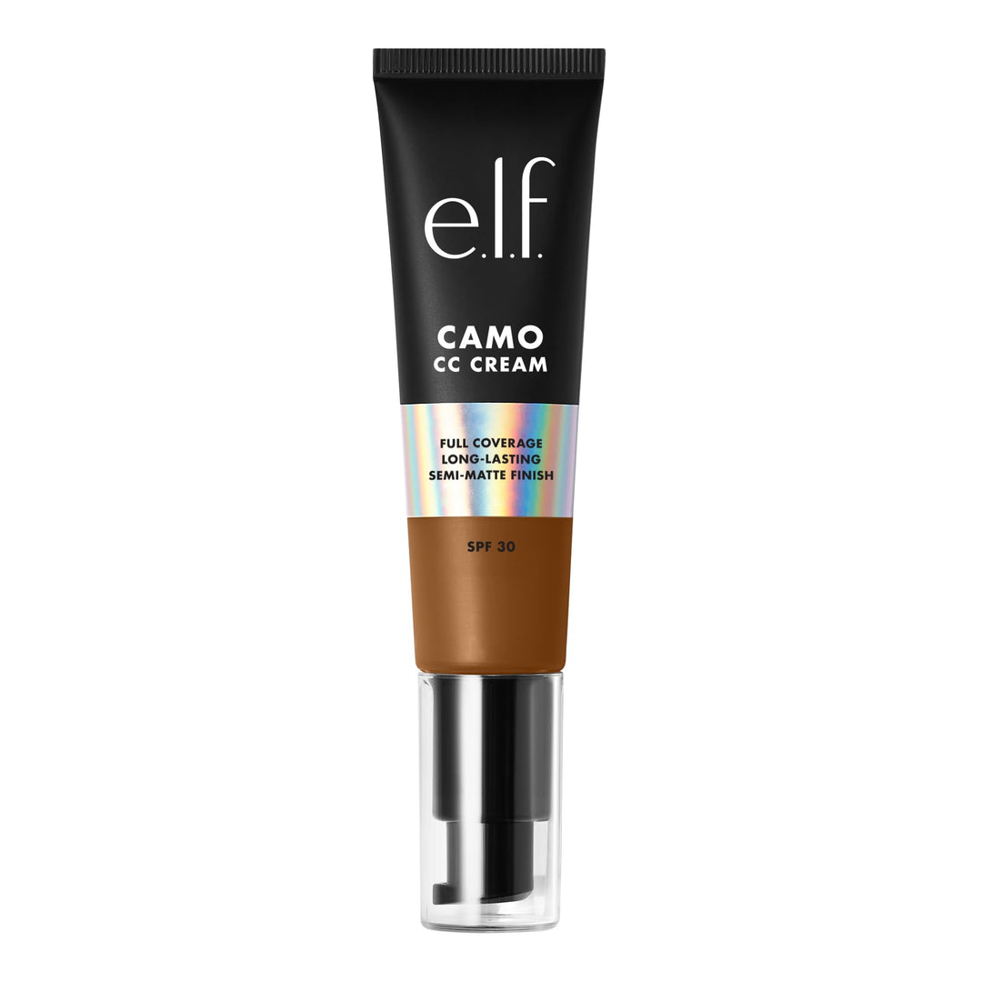 e.l.f. Camo CC Cream, Color Correcting Medium-To-Full Coverage Foundation with SPF 30, Light 210 N, 1.0 Oz (30g)