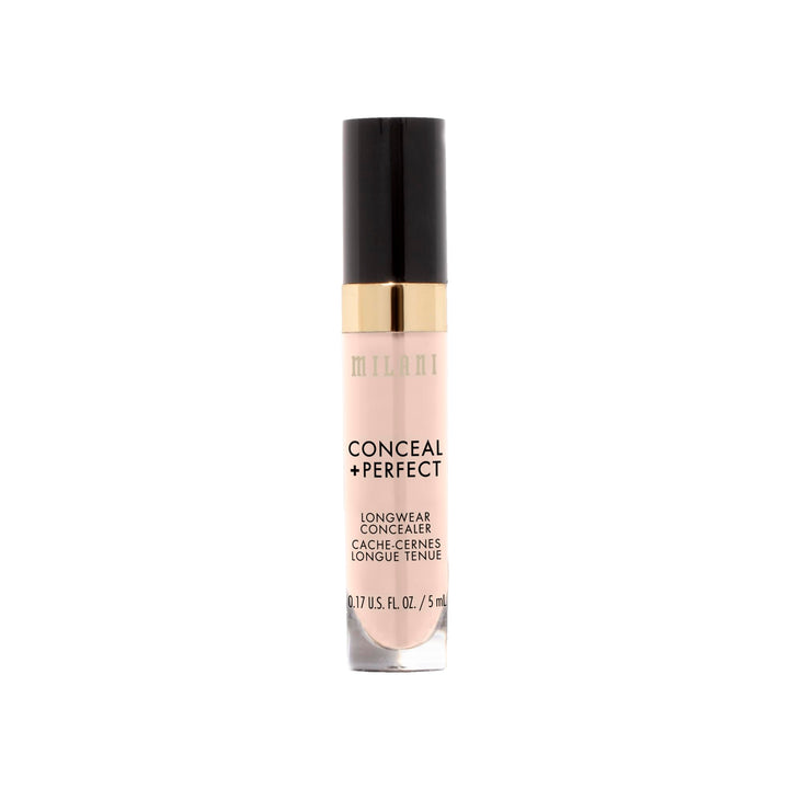 Milani Conceal + Perfect Longwear Concealer Full Coverage Infused with Hyaluronic Acid &amp; Vitamin E, Cover Dark Circles, Blemishes &amp; Skin Imperfections for Long-Lasting Wear