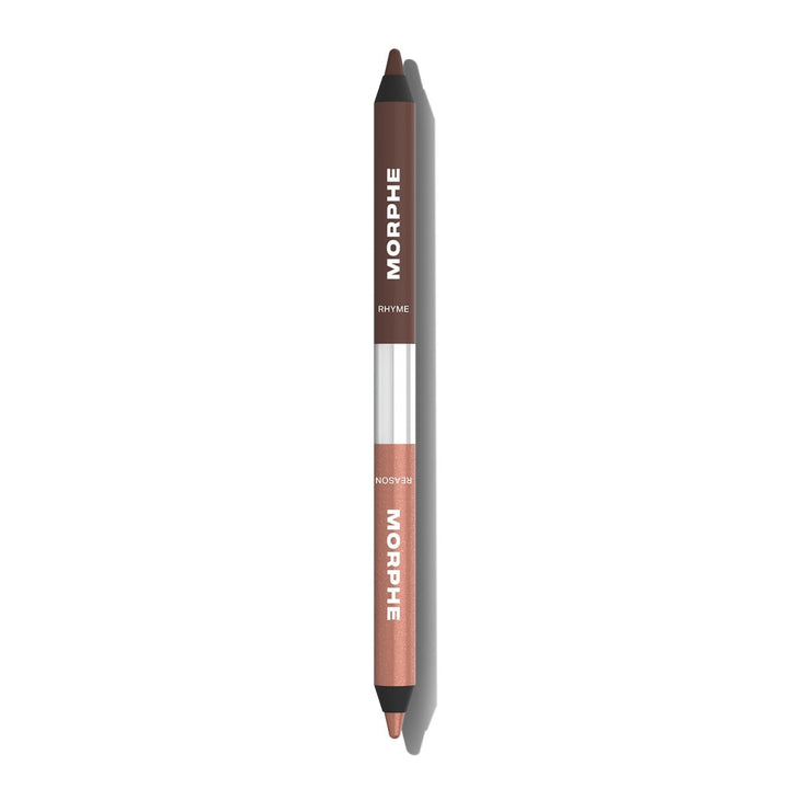 Morphe Bi-Liner Dual-Ended Gel Eyeliner Pencil - Matte &amp; Metallic Eye Liner Duo with Long Lasting Waterproof Color for Precise and Smoked Eye Makeup Looks