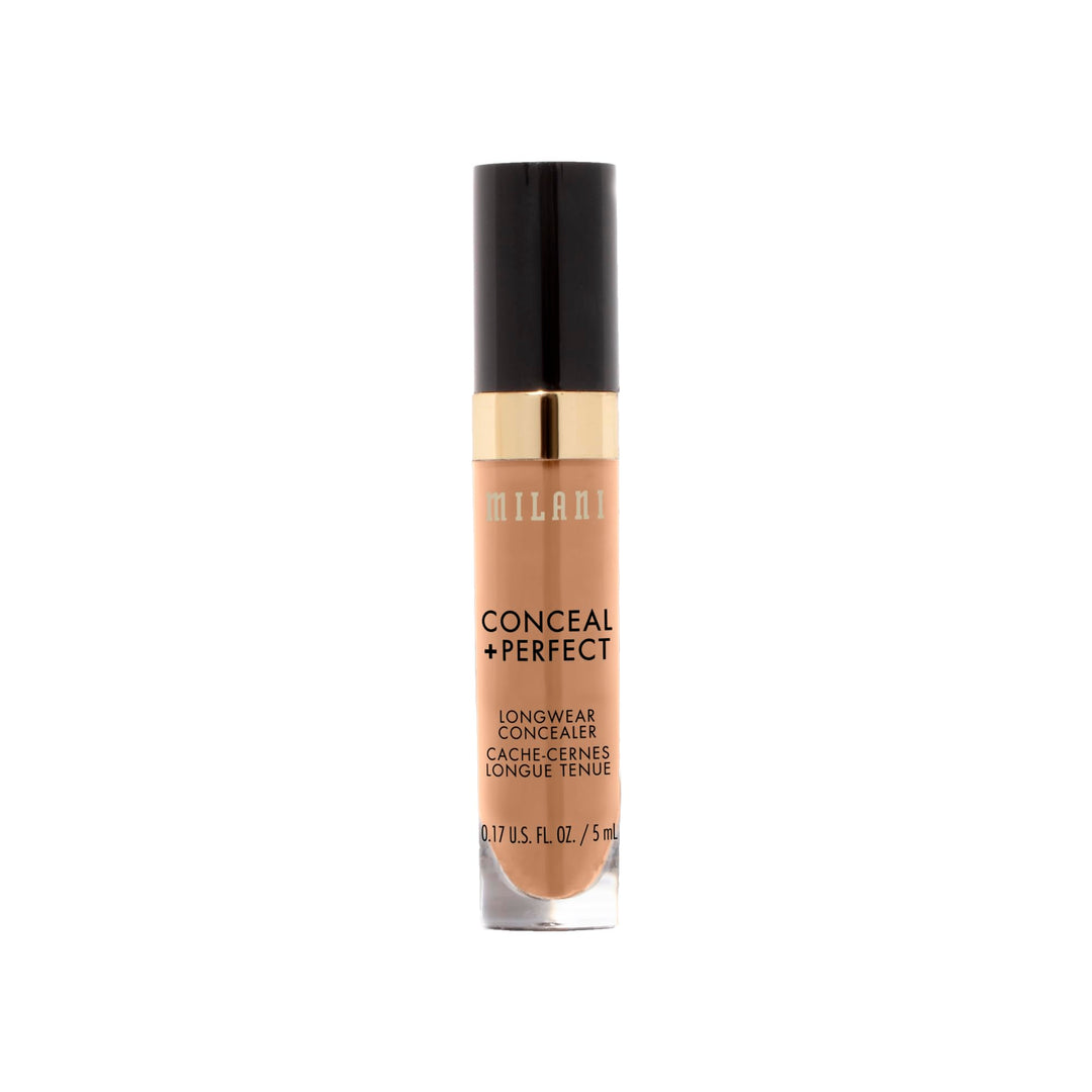 Milani Conceal + Perfect Longwear Concealer Full Coverage Infused with Hyaluronic Acid &amp; Vitamin E, Cover Dark Circles, Blemishes &amp; Skin Imperfections for Long-Lasting Wear