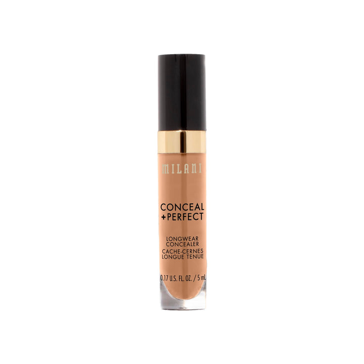 Milani Conceal + Perfect Longwear Concealer Full Coverage Infused with Hyaluronic Acid &amp; Vitamin E, Cover Dark Circles, Blemishes &amp; Skin Imperfections for Long-Lasting Wear