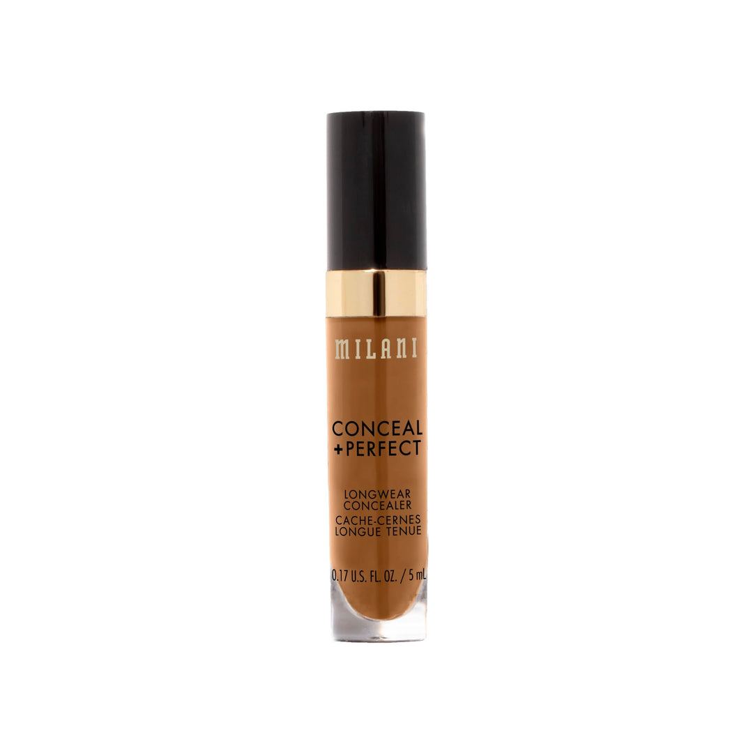 Milani Conceal + Perfect Longwear Concealer Full Coverage Infused with Hyaluronic Acid &amp; Vitamin E, Cover Dark Circles, Blemishes &amp; Skin Imperfections for Long-Lasting Wear