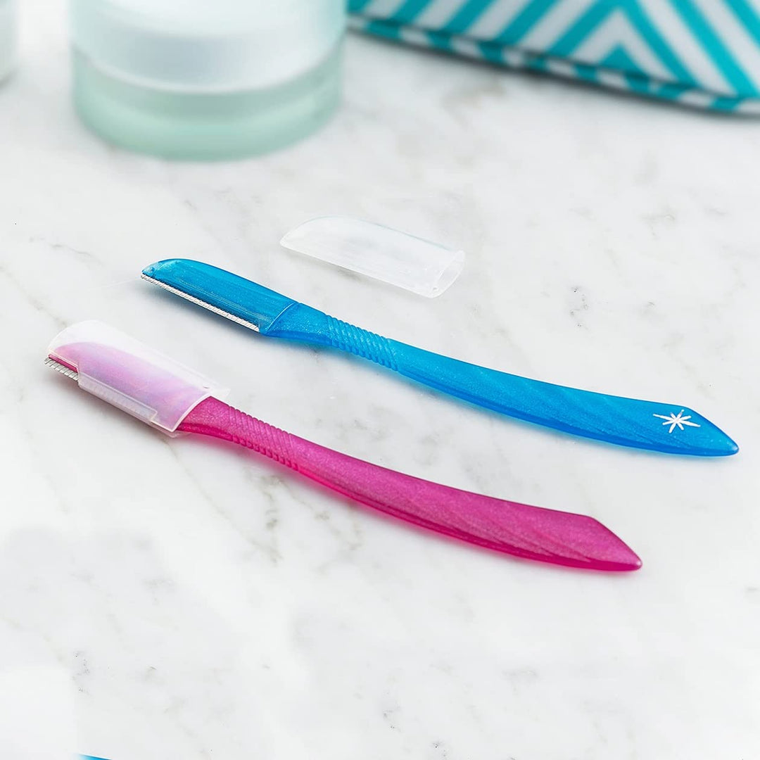 Schick Hydro Silk Touch-Up Exfoliating Dermaplaning Tool, Face & Eyebrow Razor with Precision Cover- 9 Count