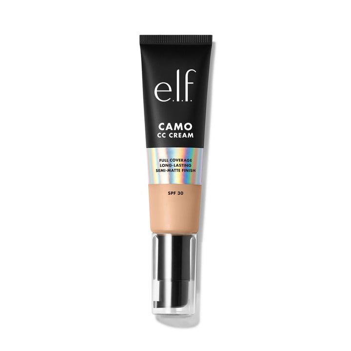 e.l.f. Camo CC Cream, Color Correcting Medium-To-Full Coverage Foundation with SPF 30, Light 210 N, 1.0 Oz (30g)