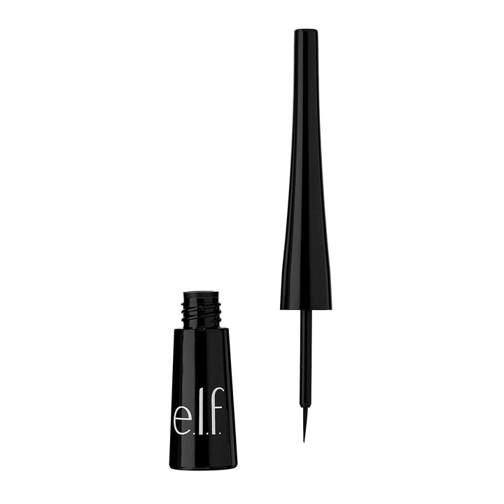 e.l.f. Expert Liquid Liner, High-Pigmented, Extra-Fine Liquid Eyeliner For Precise Definition, Long-Lasting, Vegan & Cruelty-Free, Jet Black, 0.14 oz