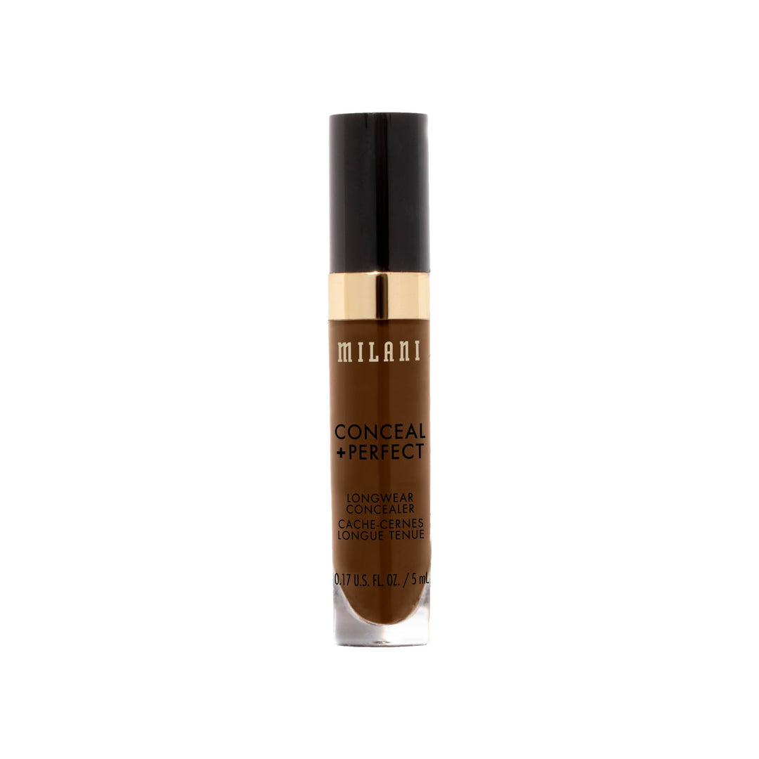 Milani Conceal + Perfect Longwear Concealer Full Coverage Infused with Hyaluronic Acid &amp; Vitamin E, Cover Dark Circles, Blemishes &amp; Skin Imperfections for Long-Lasting Wear