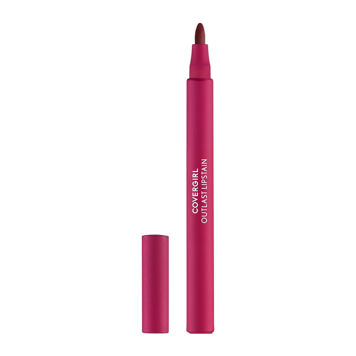 Covergirl Outlast Lipstain, Smooth Application, Precise Pen-Like Tip, Transfer-Proof, Satin Stained Finish, Vegan Formula, 0.06oz