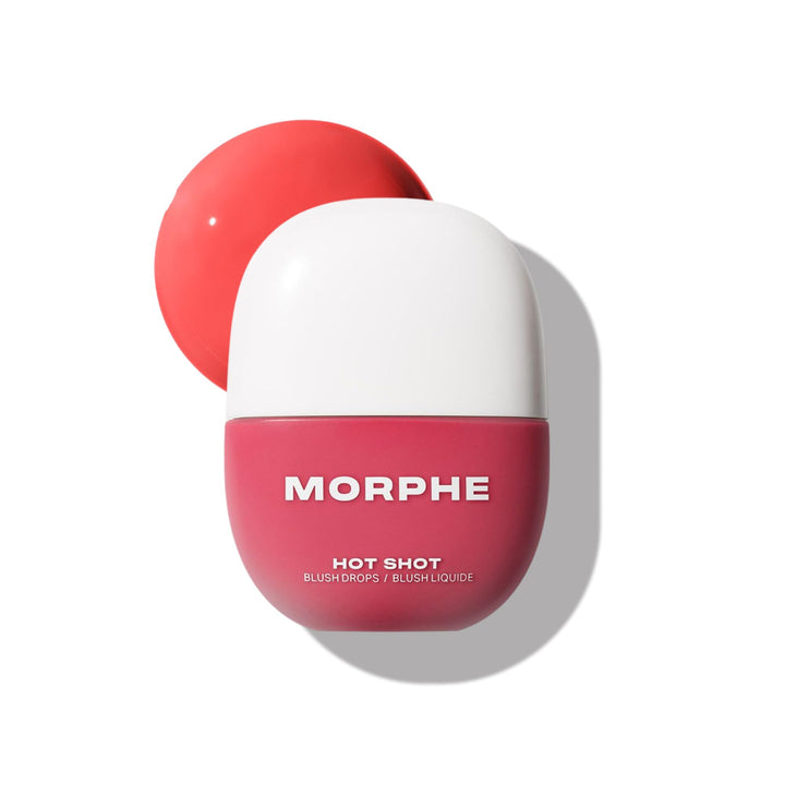Morphe Hot Shot Blush Drops - Hydrating, Buildable Liquid Blush for Cheeks with Niacinamide and Antioxidants- Buildable, Waterweight Formula for a Natural Finish (0.5 Fl Oz)