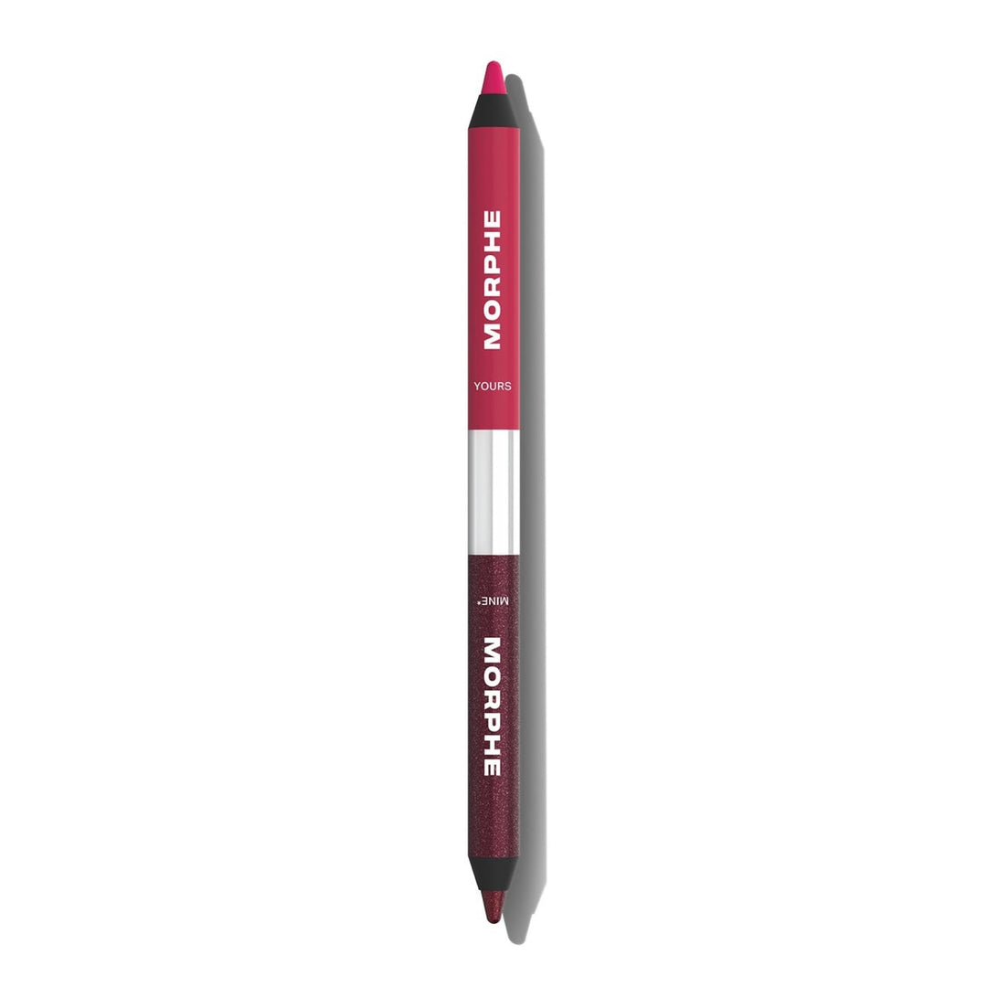 Morphe Bi-Liner Dual-Ended Gel Eyeliner Pencil - Matte &amp; Metallic Eye Liner Duo with Long Lasting Waterproof Color for Precise and Smoked Eye Makeup Looks