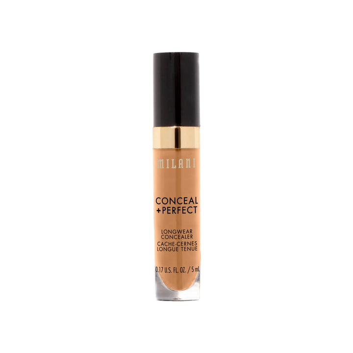 Milani Conceal + Perfect Longwear Concealer Full Coverage Infused with Hyaluronic Acid &amp; Vitamin E, Cover Dark Circles, Blemishes &amp; Skin Imperfections for Long-Lasting Wear