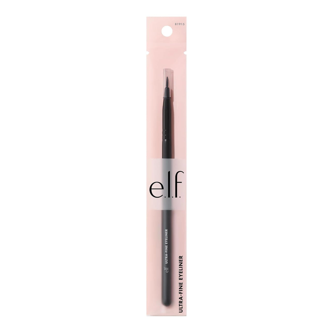 e.l.f. Ultra-Fine Eyeliner Brush, Pointed Tip For Creating Clean, Crisp Eye Makeup Looks, Use With Liquid, Cream & Kohl Formulas, Vegan & Cruelty-Free