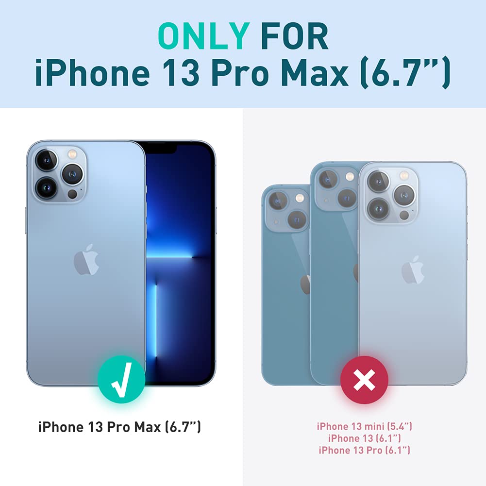 i-Blason Cosmo for iPhone 13 Pro Max Case [Built-in Screen Protector] [Military-Grade Protection] Slim Full-Body Stylish Protective Shockproof Phone Case for iPhone 13 Pro Max (Butterfly)