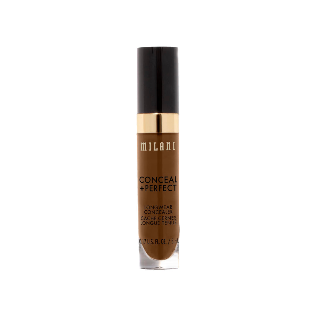 Milani Conceal + Perfect Longwear Concealer Full Coverage Infused with Hyaluronic Acid &amp; Vitamin E, Cover Dark Circles, Blemishes &amp; Skin Imperfections for Long-Lasting Wear