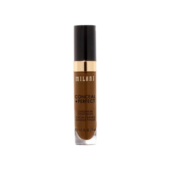 Milani Conceal + Perfect Longwear Concealer Full Coverage Infused with Hyaluronic Acid &amp; Vitamin E, Cover Dark Circles, Blemishes &amp; Skin Imperfections for Long-Lasting Wear
