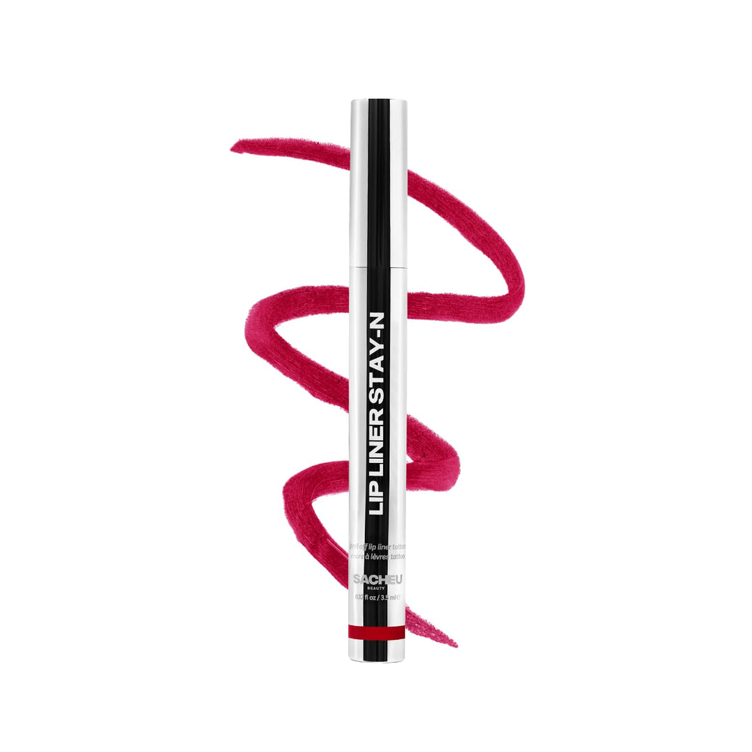 Sacheu Lip Liner STAY-N Peel Off Lip Stain — Long Lasting Matte Lip Tattoo Transfer Proof Lipstain Infused with Hyaluronic Acid &amp; Vitamin E for All Skin Types — Vegan &amp; Cruelty-Free