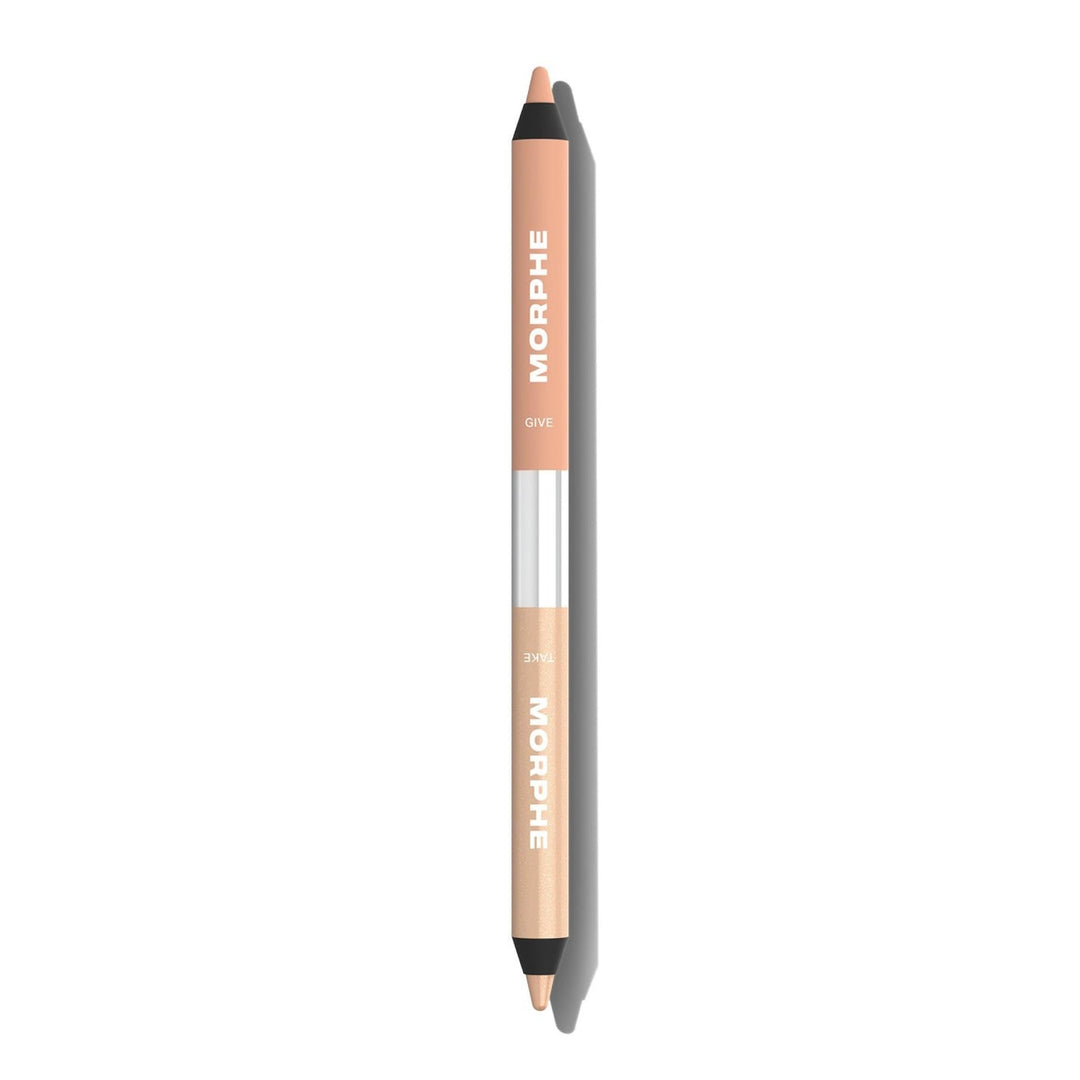 Morphe Bi-Liner Dual-Ended Gel Eyeliner Pencil - Matte &amp; Metallic Eye Liner Duo with Long Lasting Waterproof Color for Precise and Smoked Eye Makeup Looks