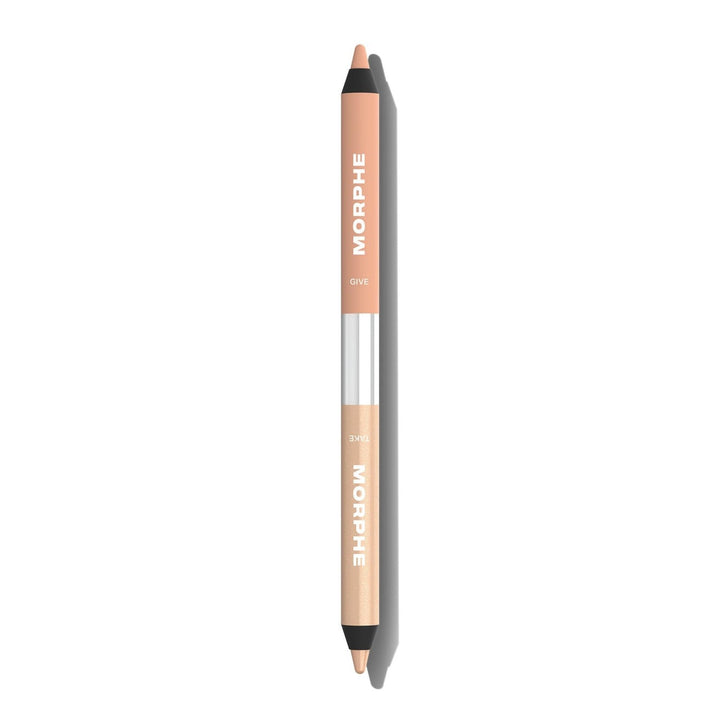 Morphe Bi-Liner Dual-Ended Gel Eyeliner Pencil - Matte &amp; Metallic Eye Liner Duo with Long Lasting Waterproof Color for Precise and Smoked Eye Makeup Looks