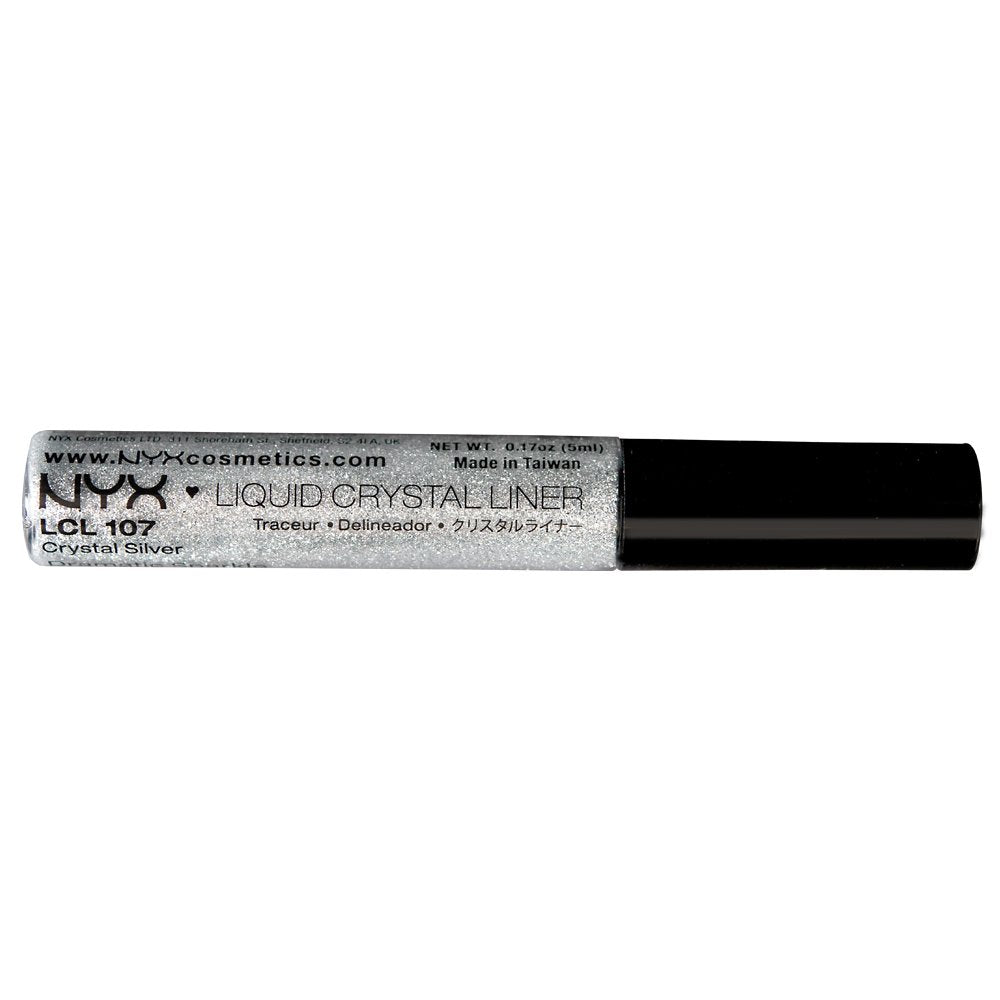 NYX Professional Makeup Liquid Crystal Liner, Crystal Silver, 0.384 Ounce