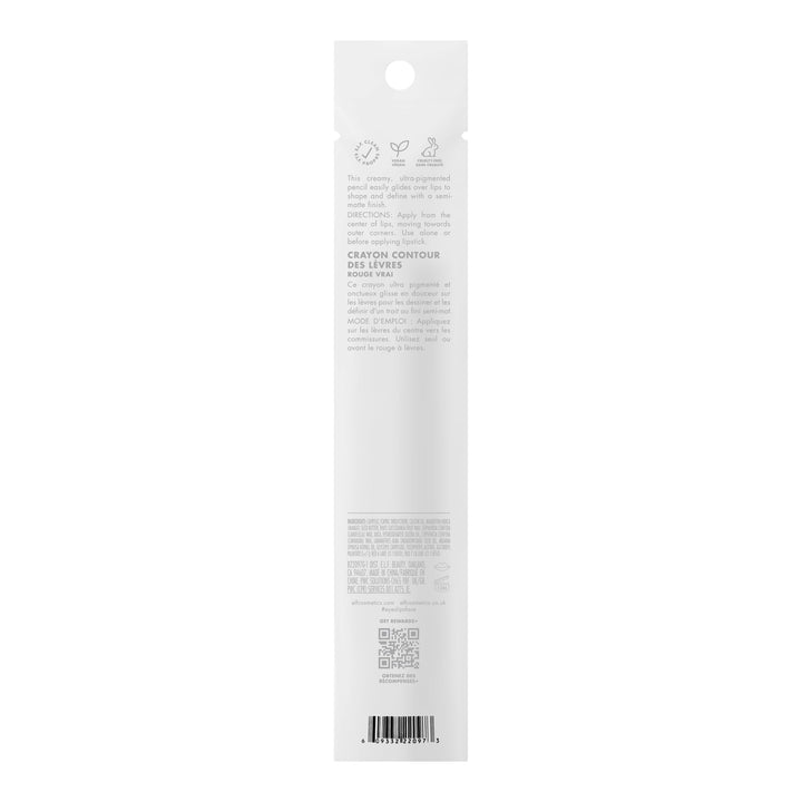 e.l.f. Cream Glide Lip Liner, Highly-Pigmented Pencil For Shaping & Sculpting Lips, Semi-Matte Finish, Vegan & Cruelty-Free