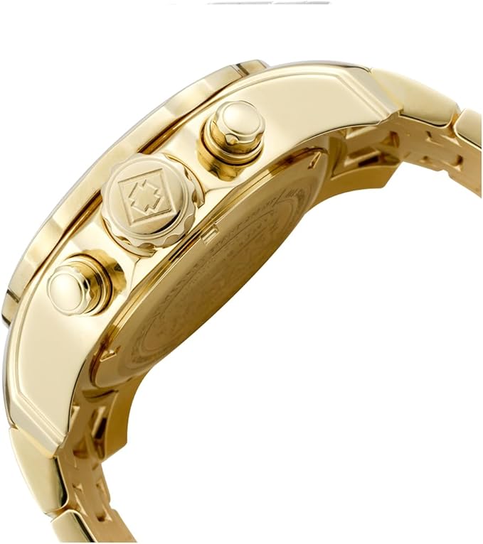Invicta Men's 0074 pro Diver Analog Japanese Quartz 18k Gold-plated Stainless Steel Watch
