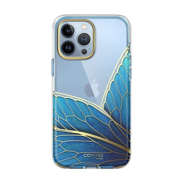 i-Blason Cosmo for iPhone 13 Pro Max Case [Built-in Screen Protector] [Military-Grade Protection] Slim Full-Body Stylish Protective Shockproof Phone Case for iPhone 13 Pro Max (Butterfly)