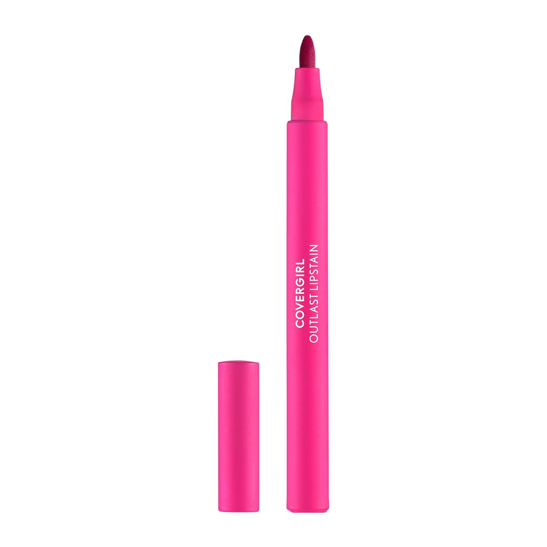 Covergirl Outlast Lipstain, Smooth Application, Precise Pen-Like Tip, Transfer-Proof, Satin Stained Finish, Vegan Formula, 0.06oz