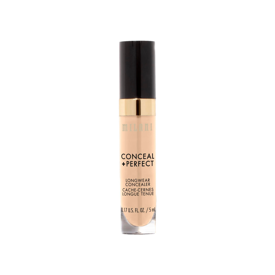 Milani Conceal + Perfect Longwear Concealer Full Coverage Infused with Hyaluronic Acid &amp; Vitamin E, Cover Dark Circles, Blemishes &amp; Skin Imperfections for Long-Lasting Wear