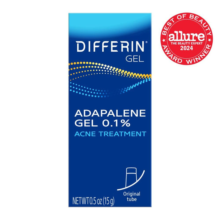 Differin Acne Treatment Gel, 15g Tube | 30 Day Supply, Retinoid Treatment for Face with 0.1% Adapalene