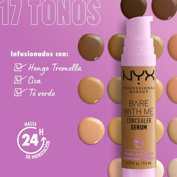 NYX PROFESSIONAL MAKEUP Bare With Me Concealer Serum, Concealer Makeup For Up To 24Hr Hydration