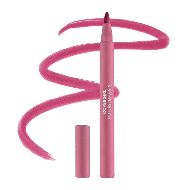 Covergirl Outlast Lipstain, Smooth Application, Precise Pen-Like Tip, Transfer-Proof, Satin Stained Finish, Vegan Formula, 0.06oz