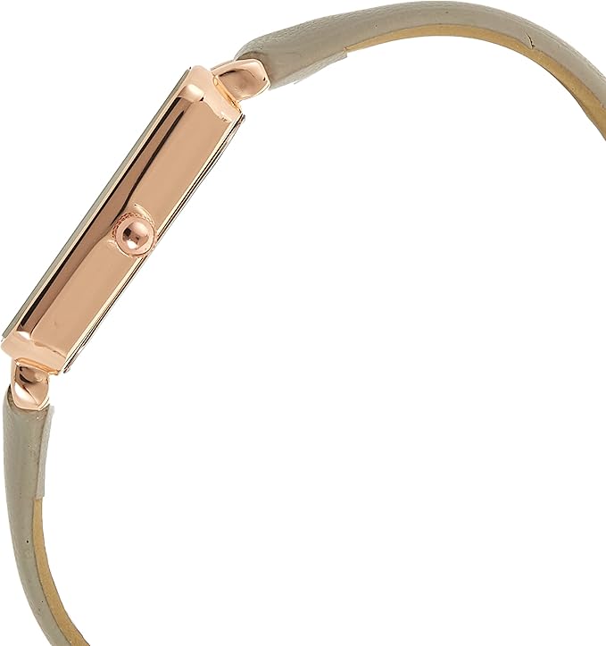 Anne Klein AK/3702BKBK Women's Strap Watch - Taupe/Rose Gold