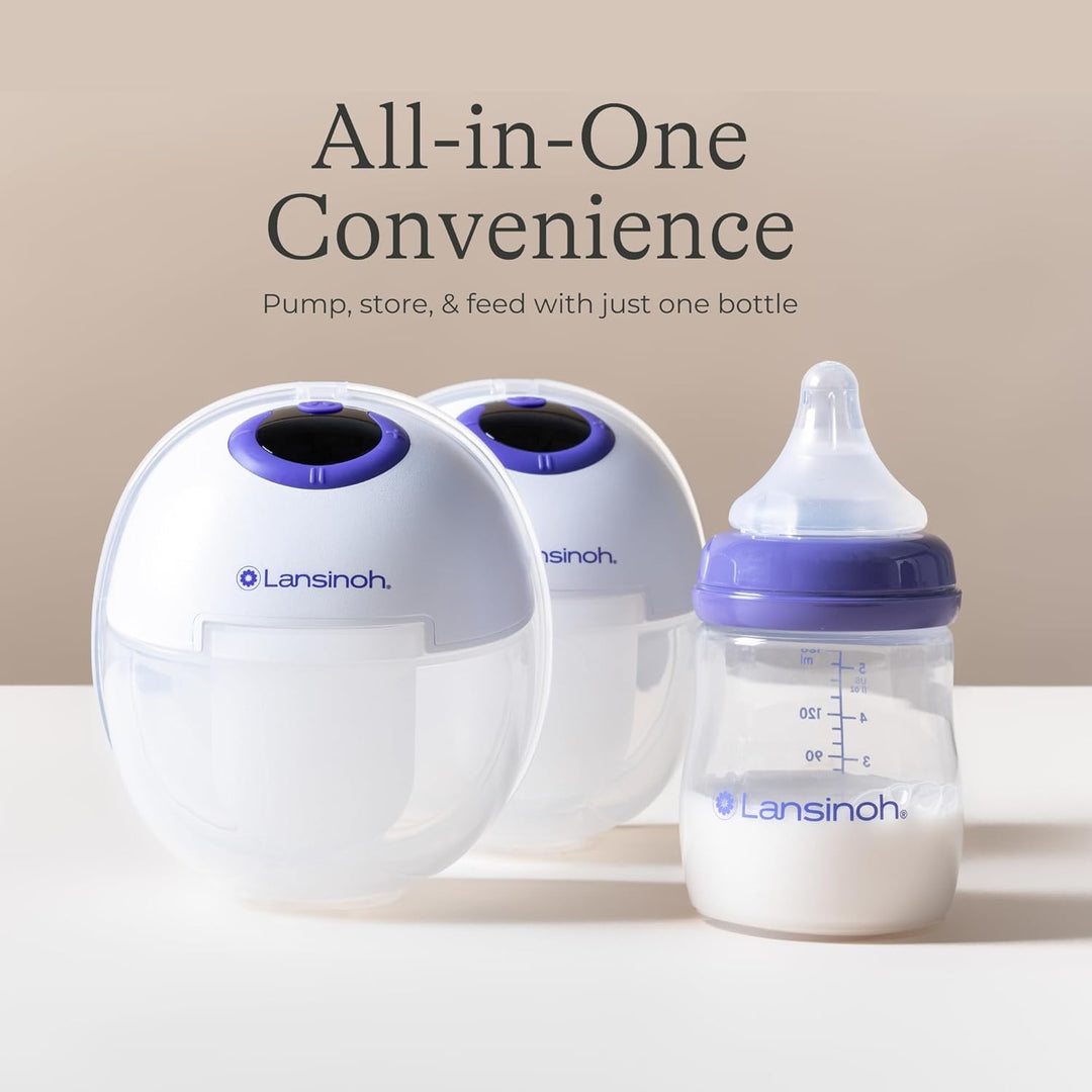 Lansinoh Breastmilk Storage Bottles | 4-Pack 5oz BPA &amp; BPS-Free | Pump-to-Storage Feeding Bottles | Compatible with Lansinoh Breast Pumps and Nipples