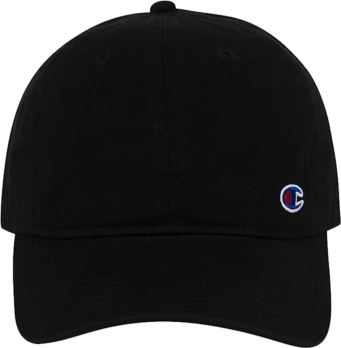Champion unisex adult Ameritage Dad Adjustable Baseball Cap, Black - 3alababak
