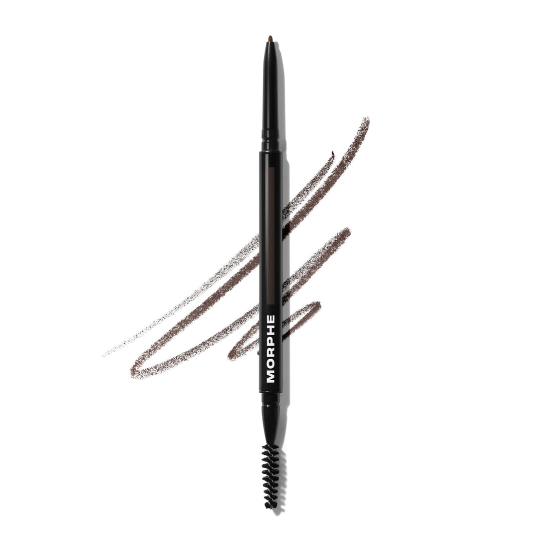Morphe Micro Dual Eyebrow Pencil - Dual-Ended Brow Pencil Featuring a Retractable, Ultra-Precise, Pointed Tip - Richly Pigmented, Smooth-Gliding, Long-Lasting Wax Formula